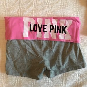 PINK yoga shorts